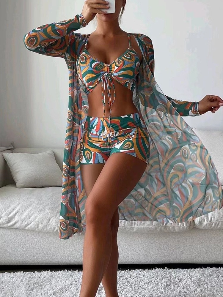 【✨Pirkite 1 ir gaukite 1 nemokamai】👙 Naujas madingas naujas trijų dalių maudymosi kostiumėlis, yra daugiau spalvų