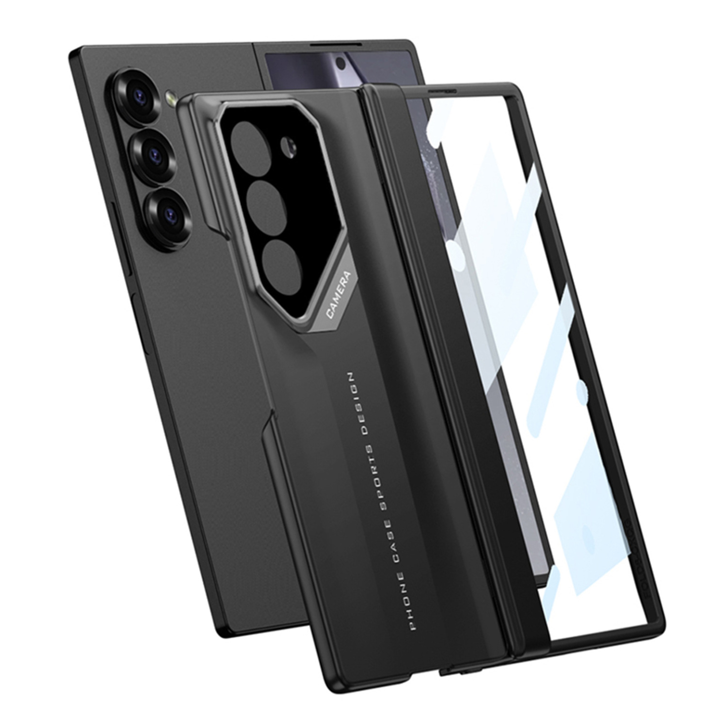 SPORTOWY DESIGN | Magnetyczny zawias odporny na wstrząsy pokrowiec na telefon z osłoną ekranu do Galaxy Z Fold 6/5/4