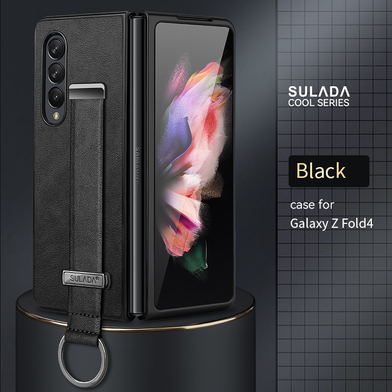Etui na telefon komórkowy Samsung Zfold6 Sulada biznesowe etui z klapką ze skóry składanej 4/5/6 all-inclusive magnetyczne etui z przyssawką
