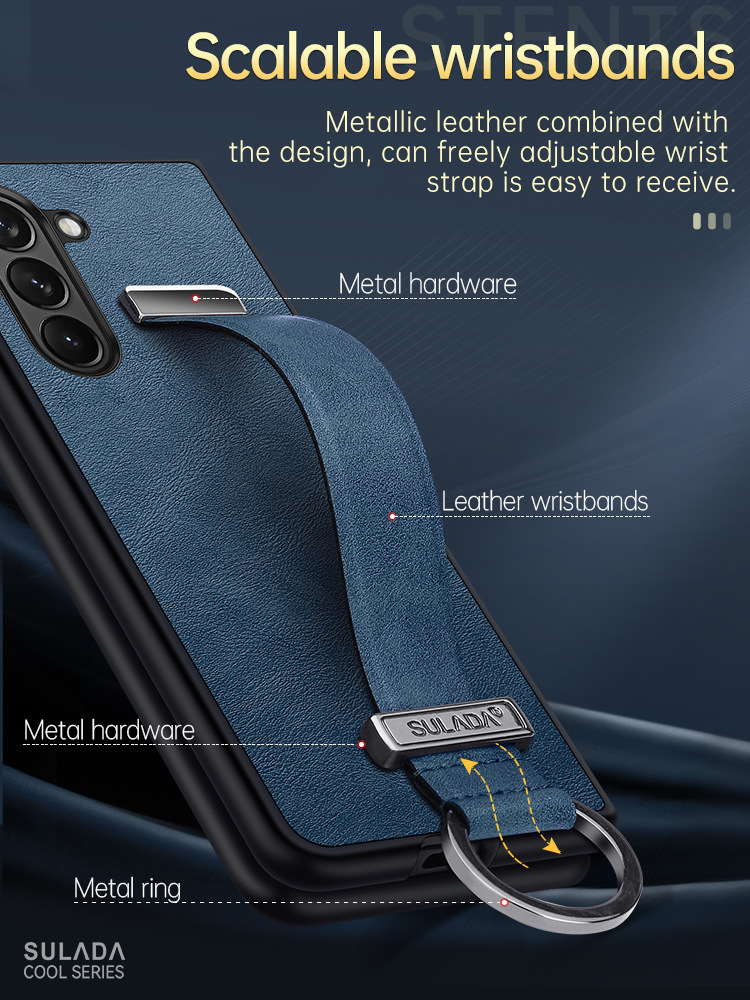 Etui na telefon komórkowy Samsung Zfold6 Sulada biznesowe etui z klapką ze skóry składanej 4/5/6 all-inclusive magnetyczne etui z przyssawką
