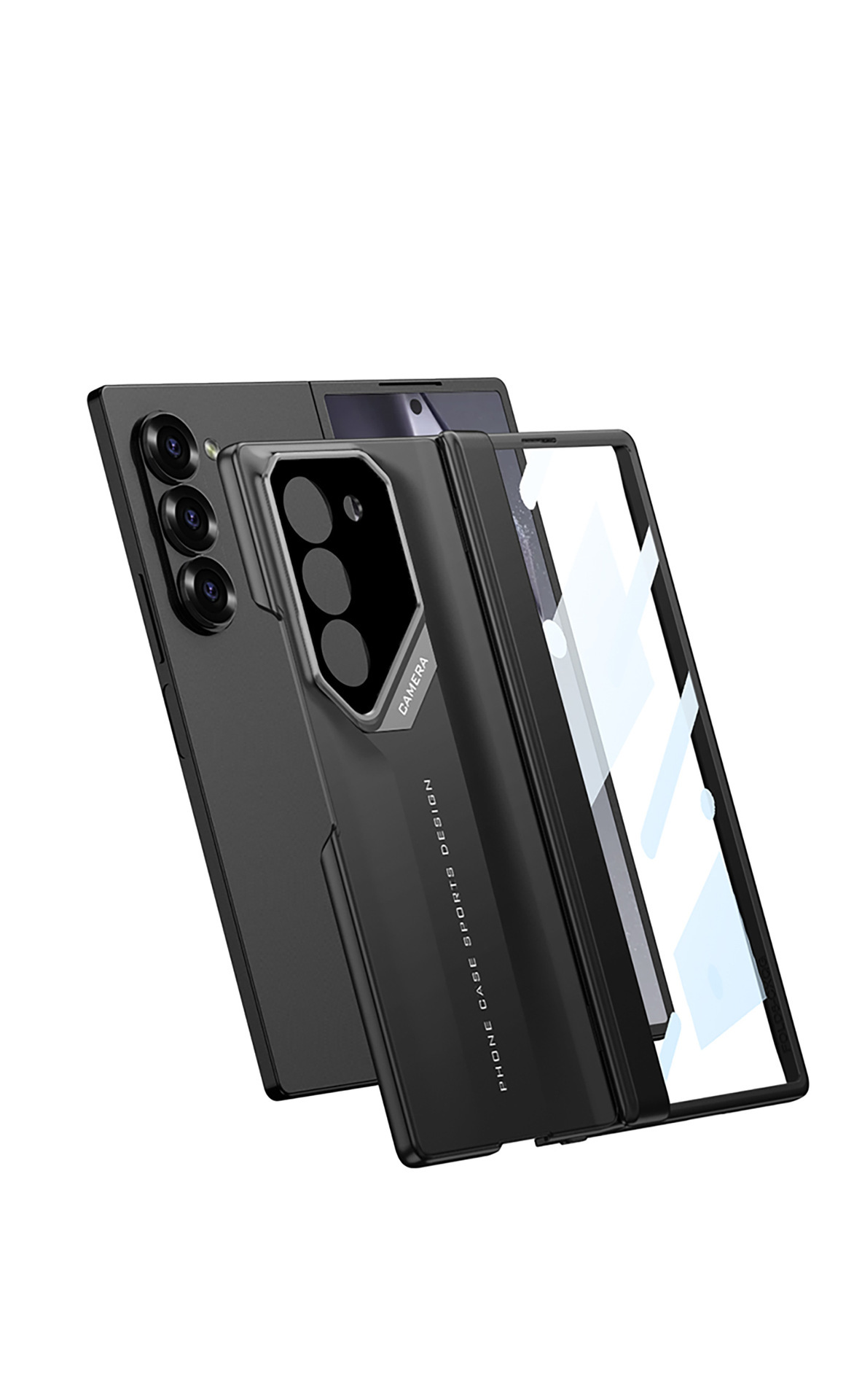 SPORTOWY DESIGN | Magnetyczny zawias odporny na wstrząsy pokrowiec na telefon z osłoną ekranu do Galaxy Z Fold 6/5/4