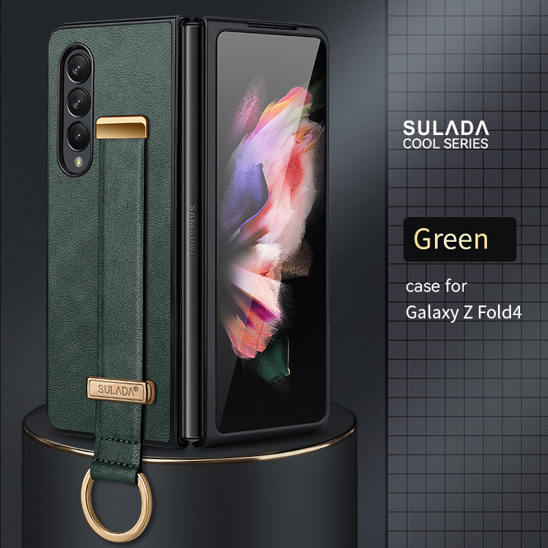 Etui na telefon komórkowy Samsung Zfold6 Sulada biznesowe etui z klapką ze skóry składanej 4/5/6 all-inclusive magnetyczne etui z przyssawką