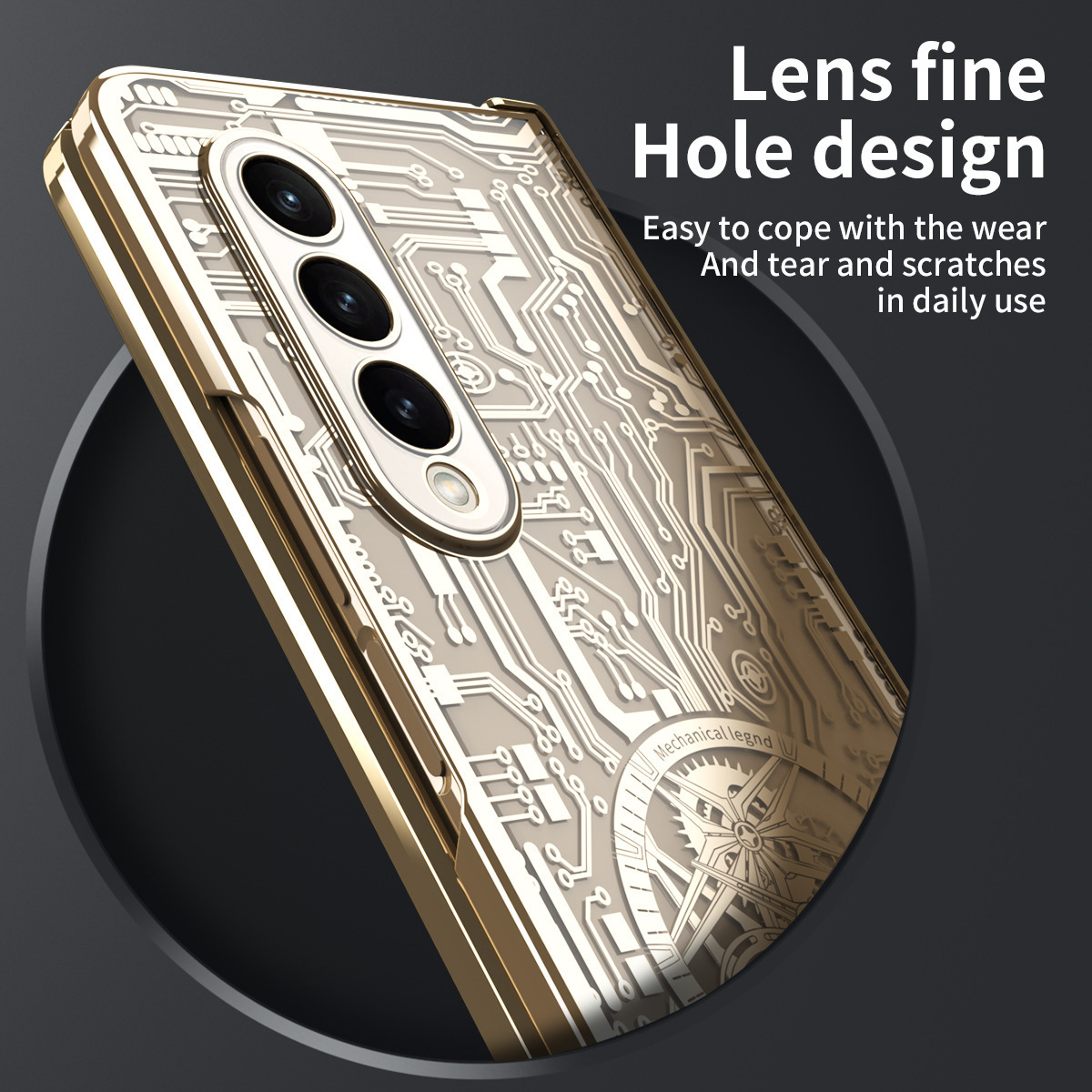 Pasuje do etui na telefon komórkowy Samsung zfold5 FOLD4 składany ekran galwaniczny zamek błyskawiczny przezroczysty futerał ochronny składany 3 5G