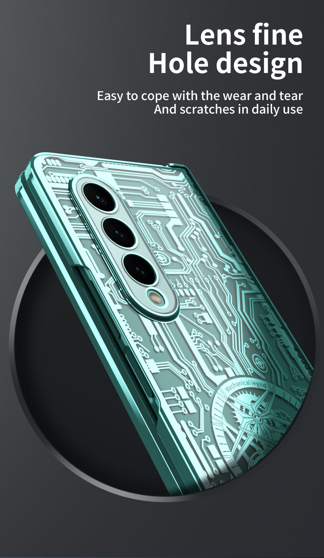 Pasuje do etui na telefon komórkowy Samsung zfold5 FOLD4 składany ekran galwaniczny zamek błyskawiczny przezroczysty futerał ochronny składany 3 5G