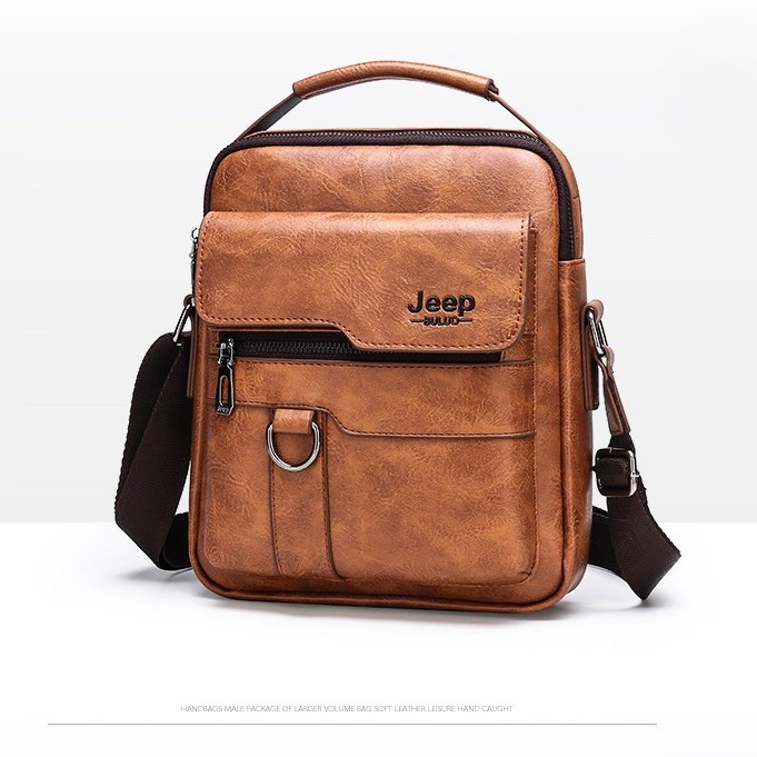 JEEP's new business casual vertical crossbody bag is made of pure cowhide