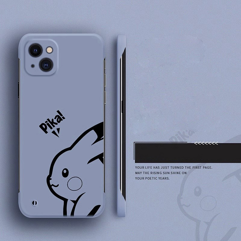 Κατάλληλο για θήκη κινητού τηλεφώνου iPhone15 Pikachu με μοτίβο κινουμένων σχεδίων βαμμένο Apple 14Promax χωρίς περίγραμμα προστατευτική θήκη με σκληρό κέλυφος