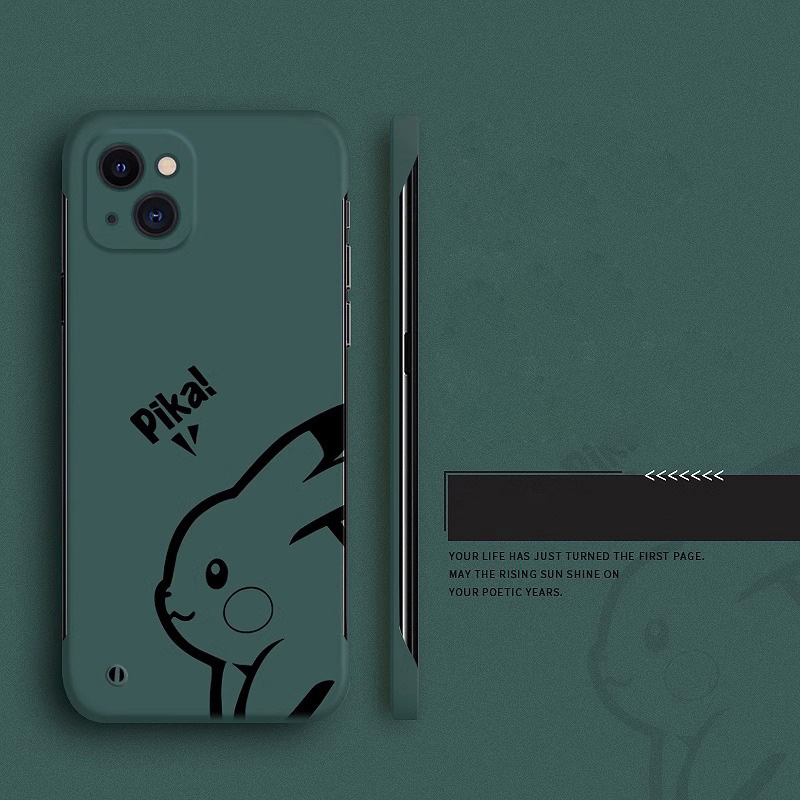 Κατάλληλο για θήκη κινητού τηλεφώνου iPhone15 Pikachu με μοτίβο κινουμένων σχεδίων βαμμένο Apple 14Promax χωρίς περίγραμμα προστατευτική θήκη με σκληρό κέλυφος