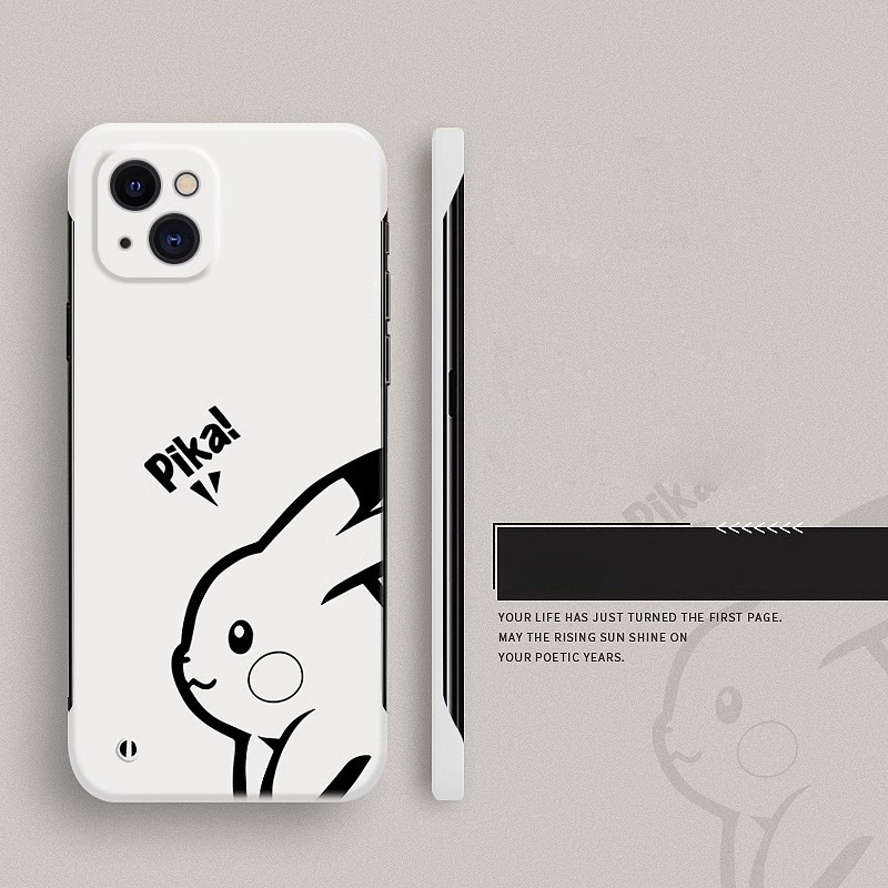 Κατάλληλο για θήκη κινητού τηλεφώνου iPhone15 Pikachu με μοτίβο κινουμένων σχεδίων βαμμένο Apple 14Promax χωρίς περίγραμμα προστατευτική θήκη με σκληρό κέλυφος