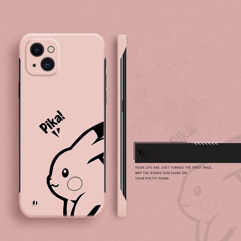 Κατάλληλο για θήκη κινητού τηλεφώνου iPhone15 Pikachu με μοτίβο κινουμένων σχεδίων βαμμένο Apple 14Promax χωρίς περίγραμμα προστατευτική θήκη με σκληρό κέλυφος