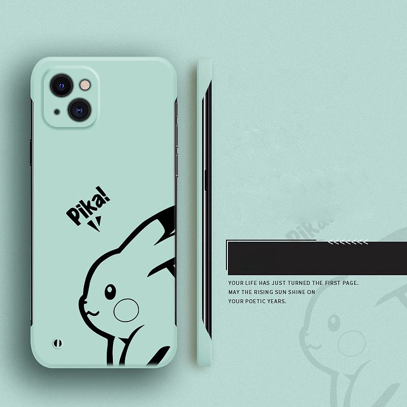 Κατάλληλο για θήκη κινητού τηλεφώνου iPhone15 Pikachu με μοτίβο κινουμένων σχεδίων βαμμένο Apple 14Promax χωρίς περίγραμμα προστατευτική θήκη με σκληρό κέλυφος