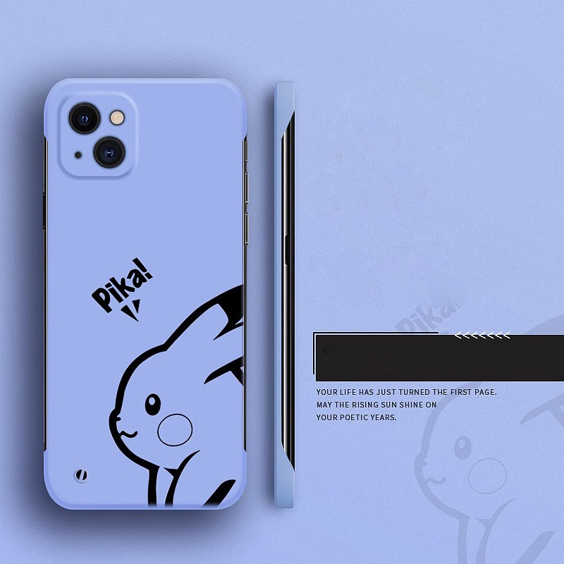 Κατάλληλο για θήκη κινητού τηλεφώνου iPhone15 Pikachu με μοτίβο κινουμένων σχεδίων βαμμένο Apple 14Promax χωρίς περίγραμμα προστατευτική θήκη με σκληρό κέλυφος