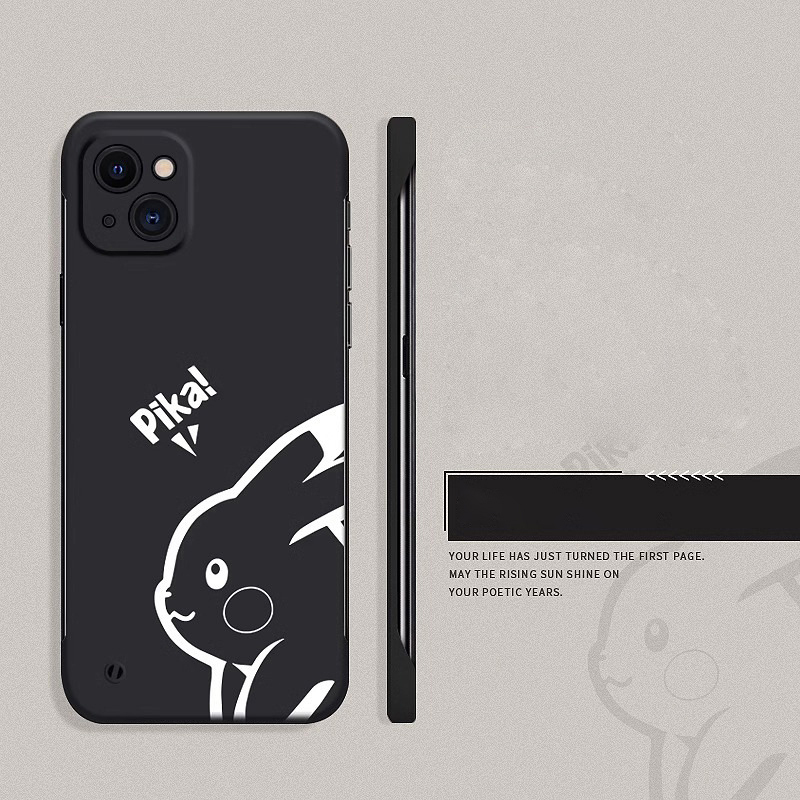 Κατάλληλο για θήκη κινητού τηλεφώνου iPhone15 Pikachu με μοτίβο κινουμένων σχεδίων βαμμένο Apple 14Promax χωρίς περίγραμμα προστατευτική θήκη με σκληρό κέλυφος
