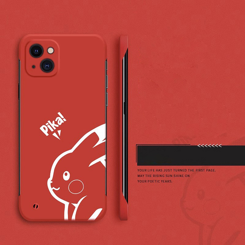 Κατάλληλο για θήκη κινητού τηλεφώνου iPhone15 Pikachu με μοτίβο κινουμένων σχεδίων βαμμένο Apple 14Promax χωρίς περίγραμμα προστατευτική θήκη με σκληρό κέλυφος
