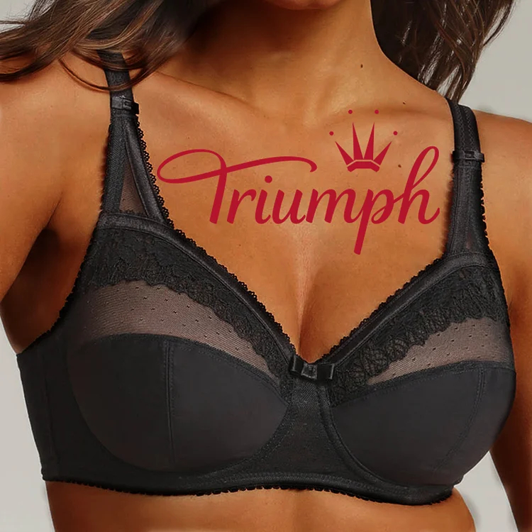 Triumph® - 3 temp.💖50% rabatu✨2024 nowy haftowany koronkowy biustonosz plus size【65A-120H】