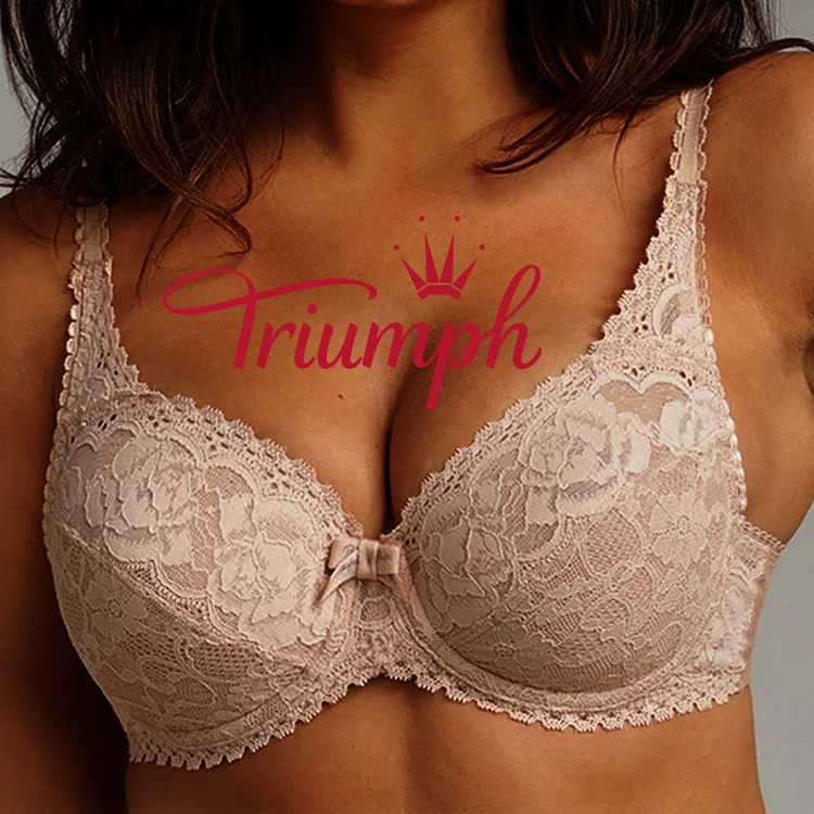 Triumph® — 3 temp.💖50% zniżki✨2024 Nowy, wygodny biustonosz z koronki odzyskanej w kwiaty【65A-120H】