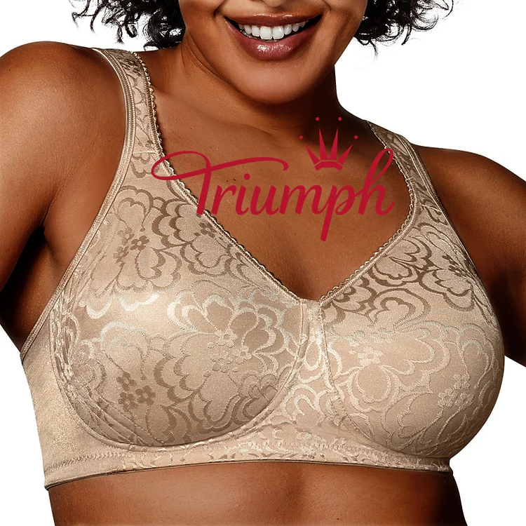 Triumph® — 3 temp.💖50% zniżki✨2024 Udoskonalony, ręcznie haftowany biustonosz bezprzewodowy 2024【65A-120H】