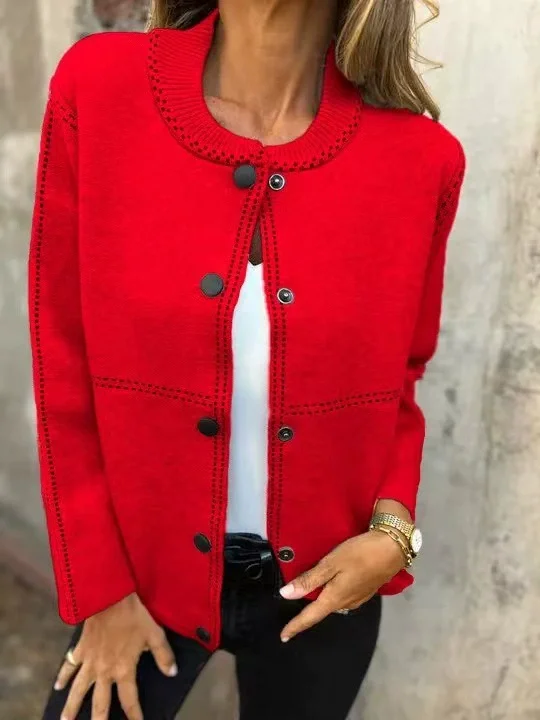🌸Oferte de primăvară💐 Pulover cardigan cu nasturi pentru femei