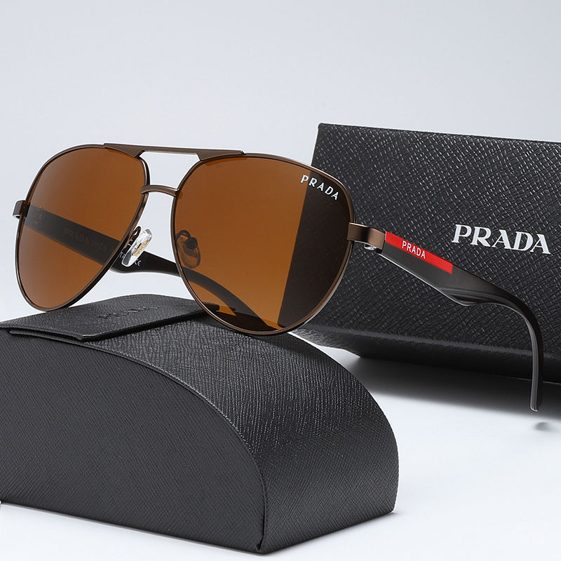 PRADA🕶️okulary antypromieniowe i anty-UV w złotej oprawce
