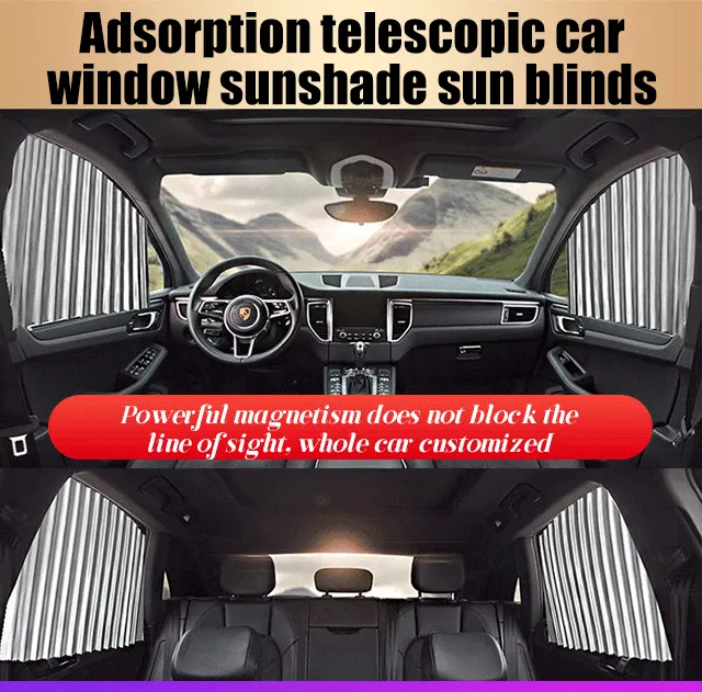Adsorbcijos ištraukiamos automobilio lango užuolaidos nuo saulės