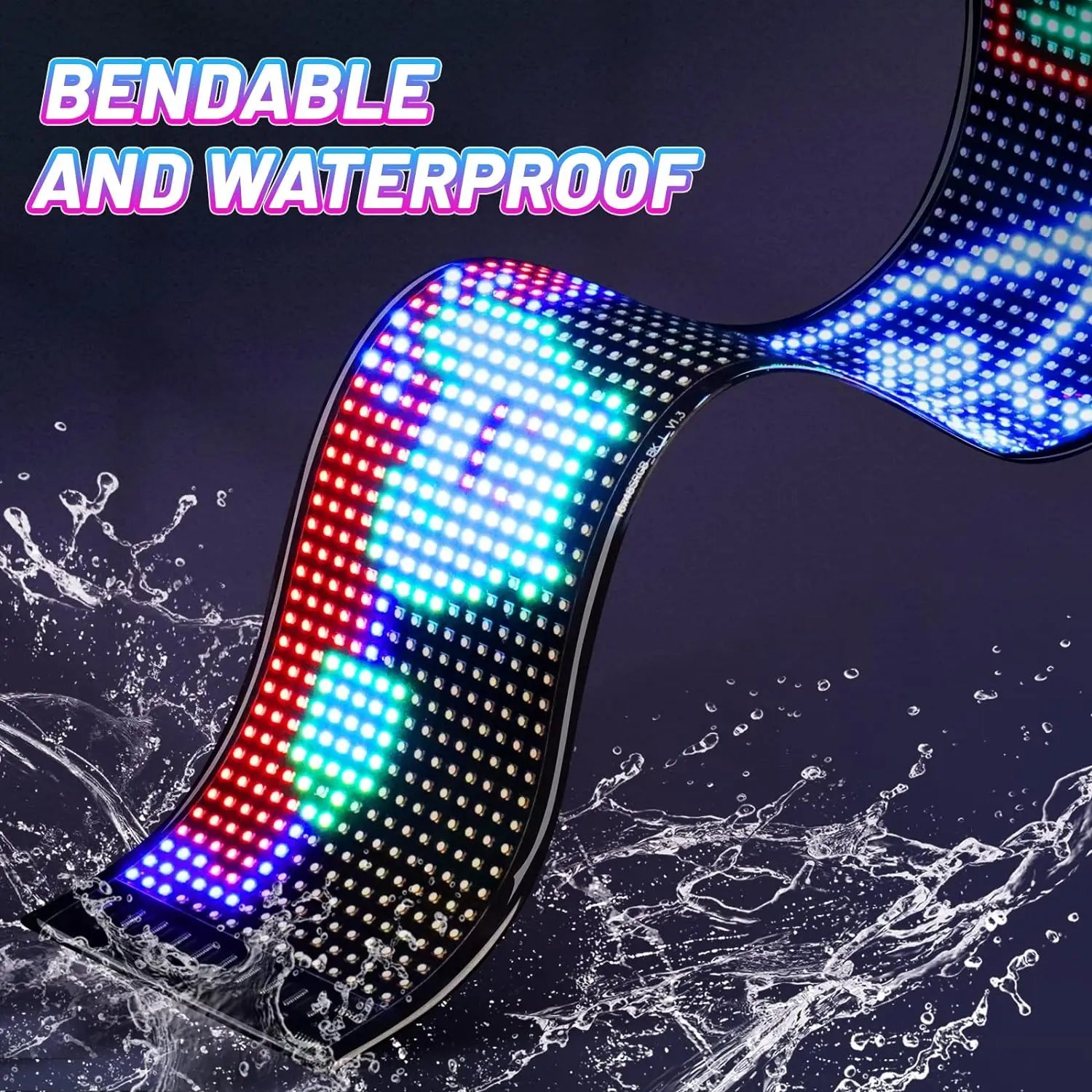 Ultracienki, elastyczny ekran LED Bluetooth