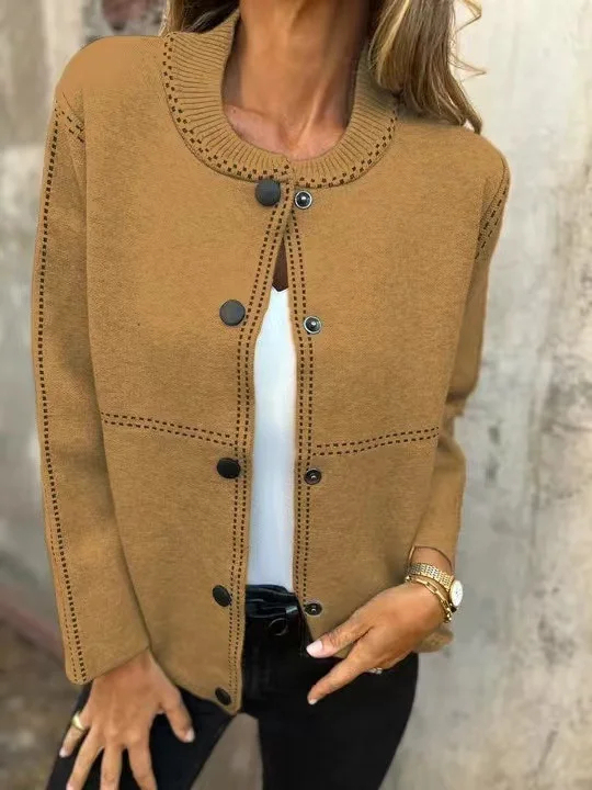 🌸Oferte de primăvară💐 Pulover cardigan cu nasturi pentru femei