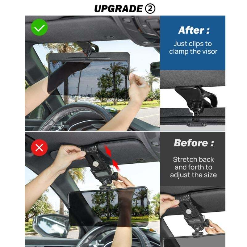 Extensor de viseira polarizado anti-reflexo universal - dia e noite