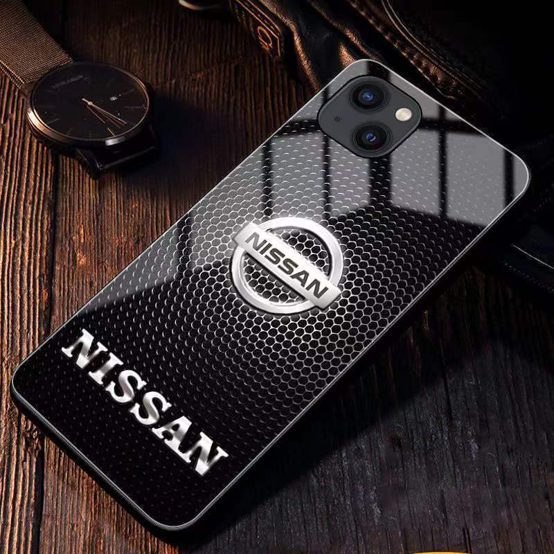 Etui na telefon komórkowy z logo samochodu, model niestandardowy, dowolny model samochodu, model telefonu komórkowego, pełna seria Apple