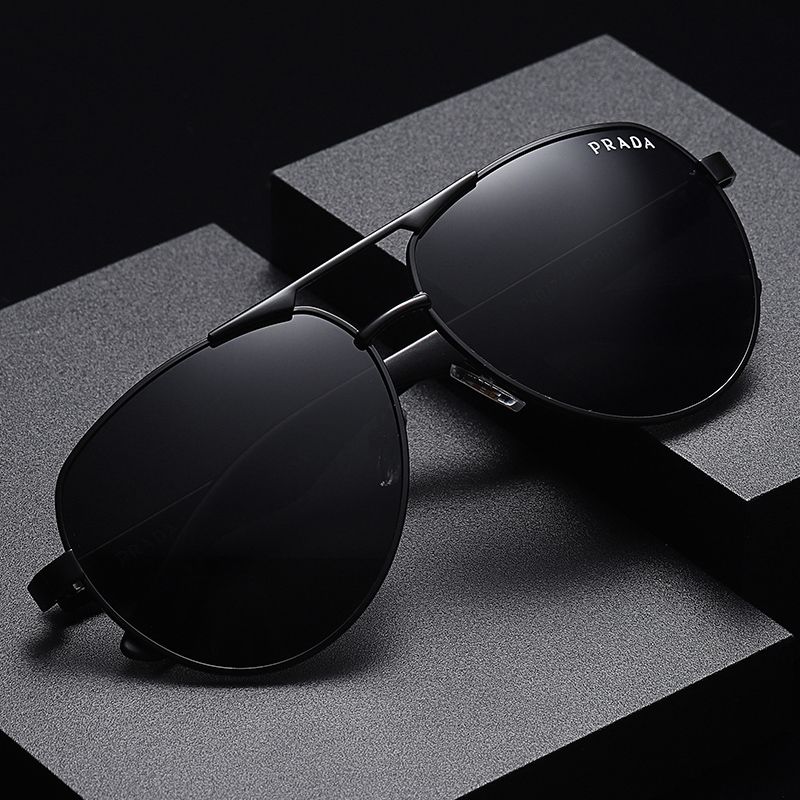 PRADA🕶️okulary antypromieniowe i anty-UV w złotej oprawce