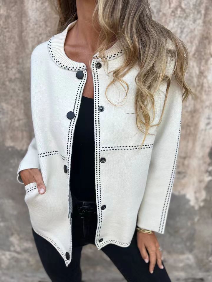 🌸Oferte de primăvară💐 Pulover cardigan cu nasturi pentru femei