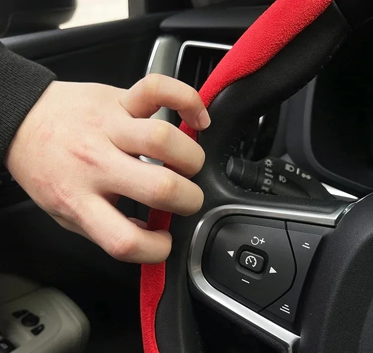 Suede steering wheel cover for your vehicle