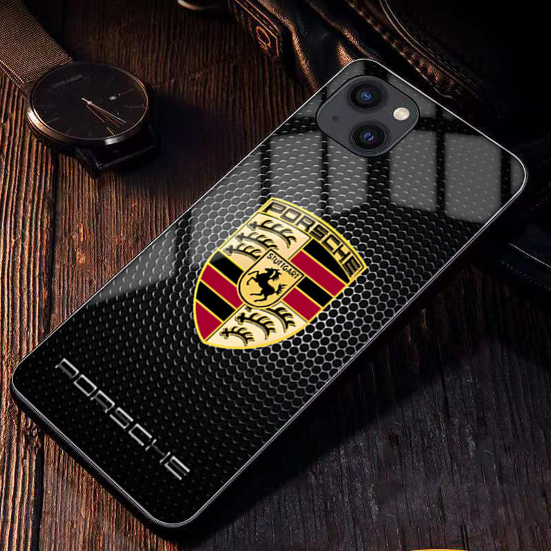 Etui na telefon komórkowy z logo samochodu, model niestandardowy, dowolny model samochodu, model telefonu komórkowego, pełna seria Apple