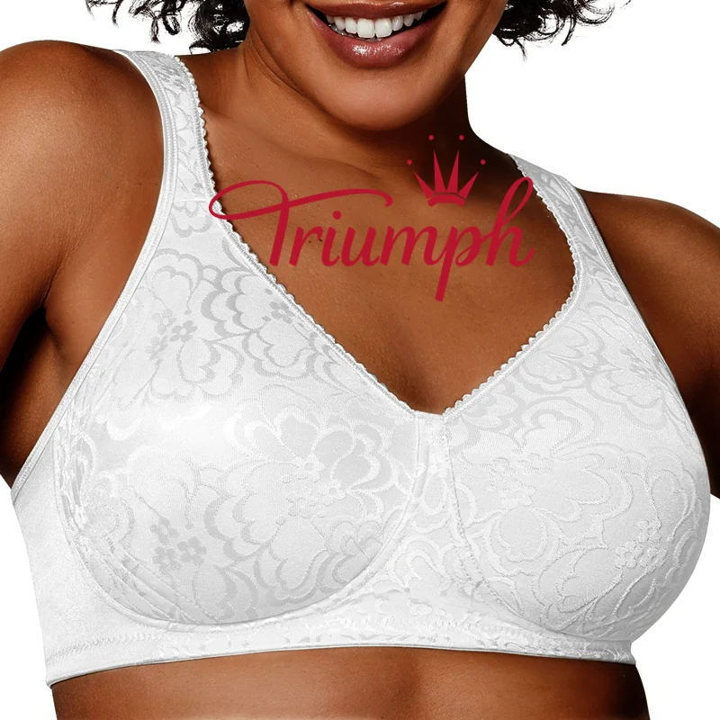 Triumph® — 3 temp.💖50% zniżki✨2024 Udoskonalony, ręcznie haftowany biustonosz bezprzewodowy 2024【65A-120H】