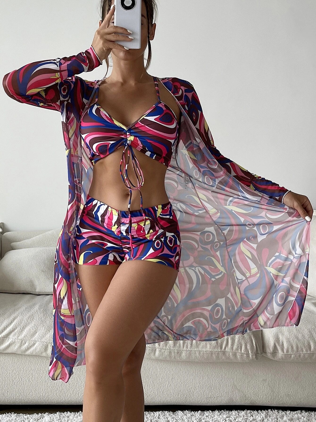 【✨Pirkite 1 ir gaukite 1 nemokamai】👙 Naujas madingas naujas trijų dalių maudymosi kostiumėlis, yra daugiau spalvų