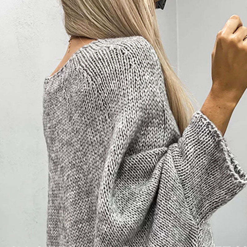 Elegancki sweter damski z dzianiny z pelerynką⚡⚡