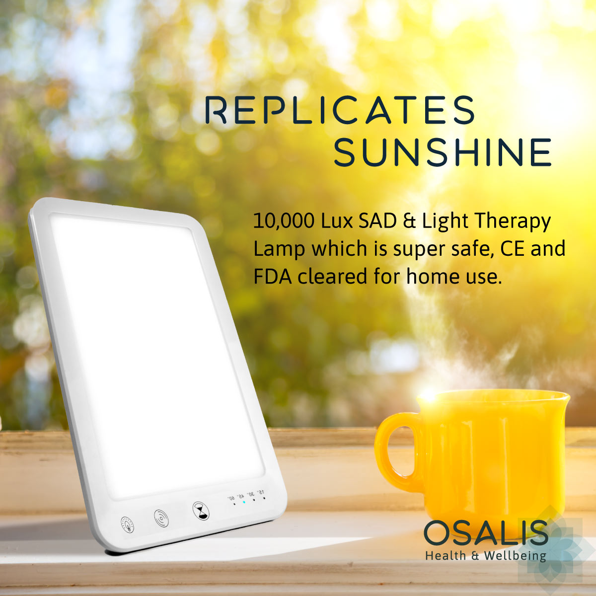 Osalis Compact 10000 Lux Daylight Therapy Lamp for SAD and Winter Blues 5