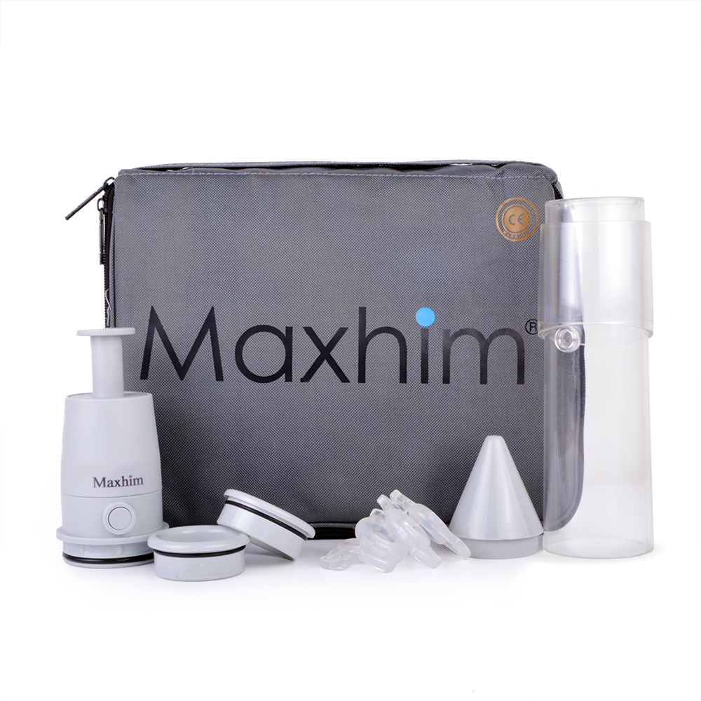 Maxhim men&rsquo;s penis pump kit, cylinder and accessories, designed to support erectile function, strengthen pelvic floor muscles and improve men&rsquo;s intimate wellbeing.