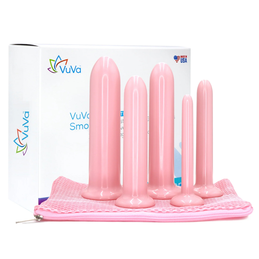 VuVa Smooth Vaginal Dilator Set with Slippery Stuff Lubricant