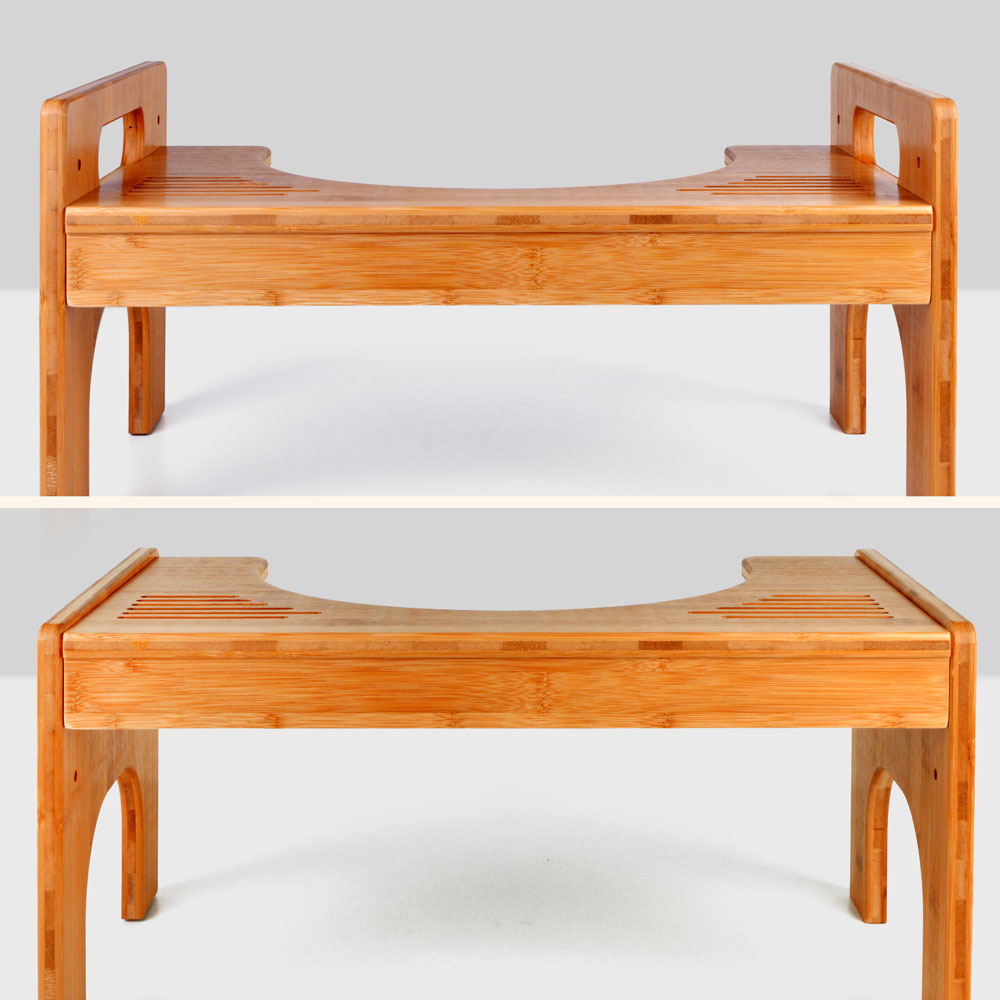 Go Better Bamboo Toilet Stool 7 to 9 Inches