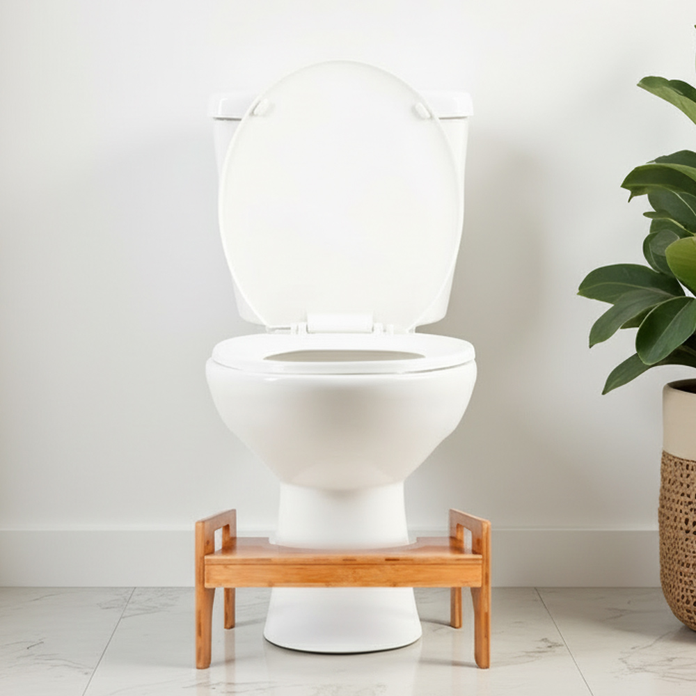 Go Better Adjustable Bamboo Toilet Stool 7-9 Inches
