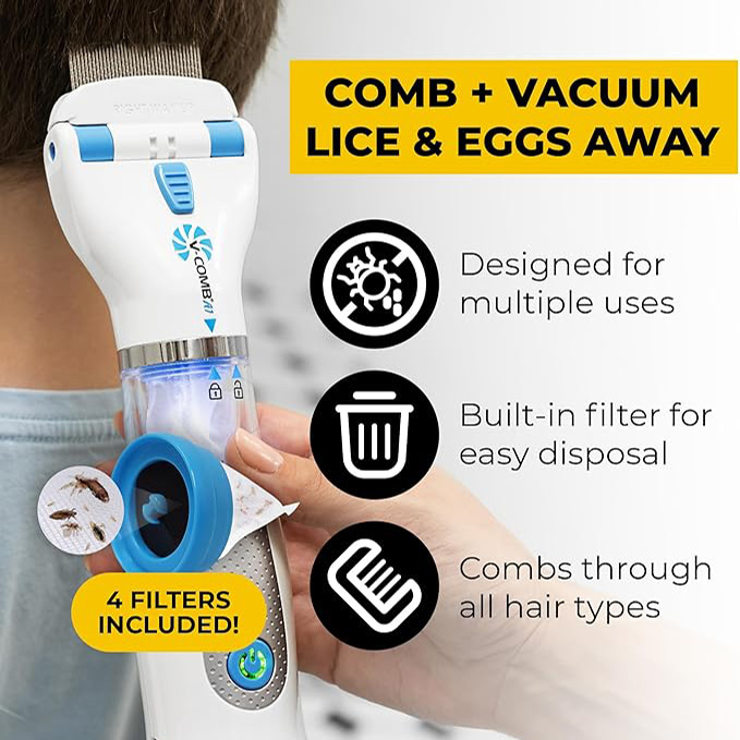 LiceTec V-Comb A1 Rechargeable Head Lice Comb 
