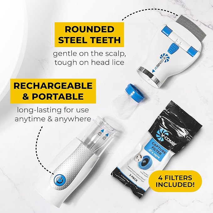 LiceTec V-Comb A1 Rechargeable Head Lice Comb 