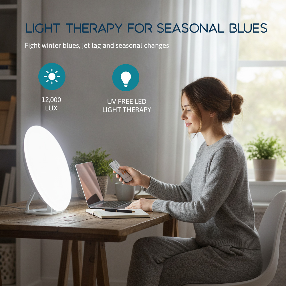 Osalis 12000 Lux Adjustable SAD Lamp With Remote Control