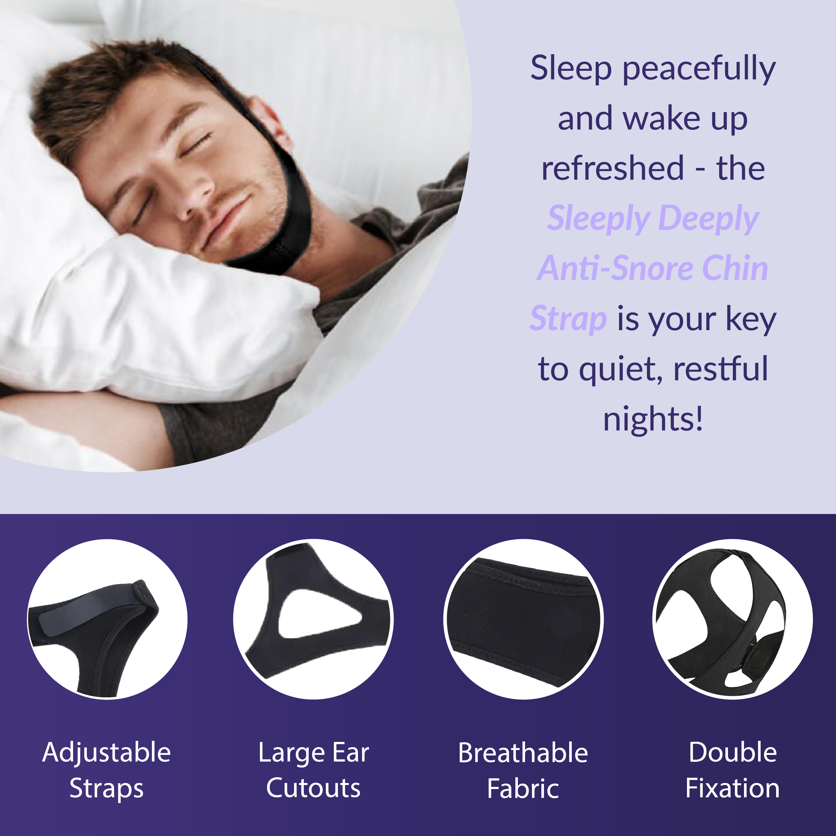 Sleeply Deeply Anti-Snoring Chin Strap