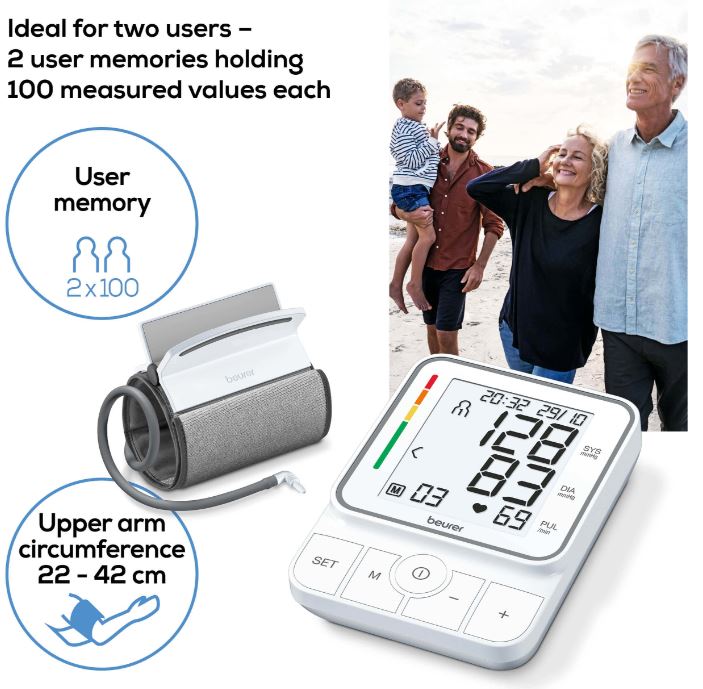 Beurer BM51 EasyClip Upper Arm Blood Pressure Monitor