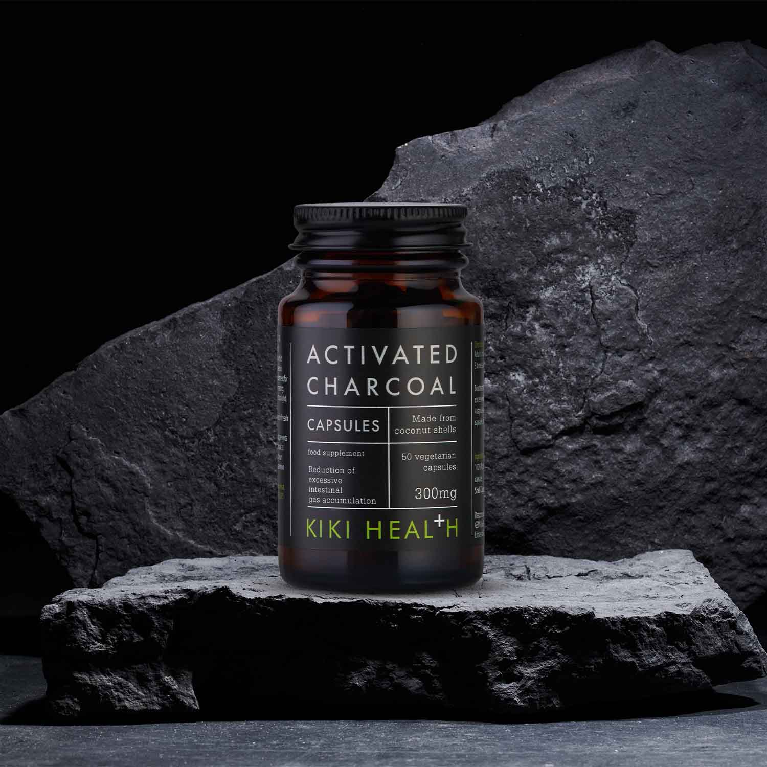  KIKI Health Activated Charcoal Capsules - 50 Vegicaps