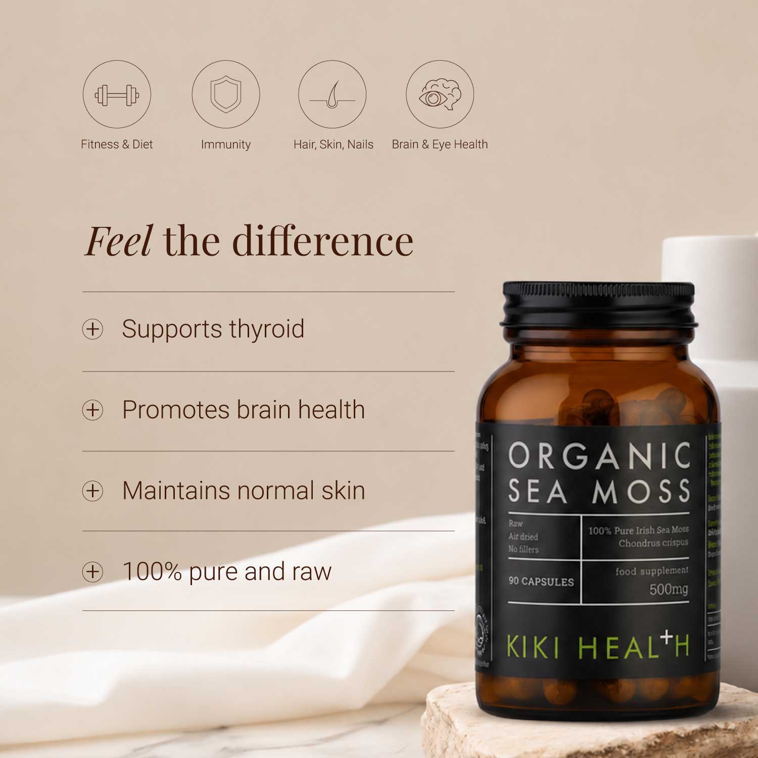 KIKI Health Organic Irish Sea Moss 500mg