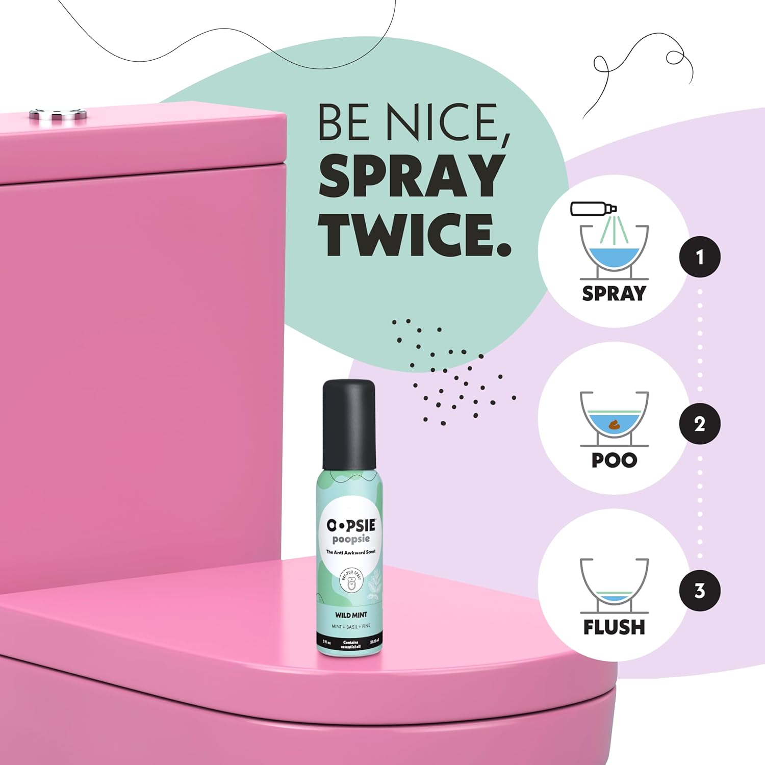 Oopsie Poopsie Wild Mint Toilet Spray