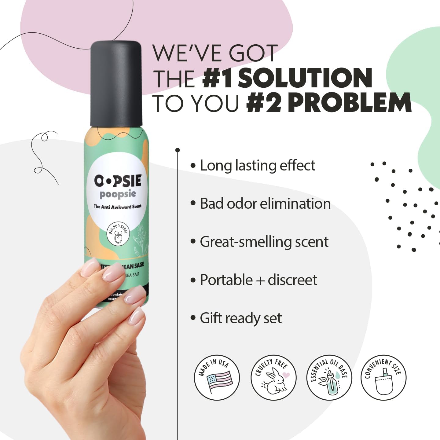 Oopsie Poopsie Mediterranean Sage Toilet Spray