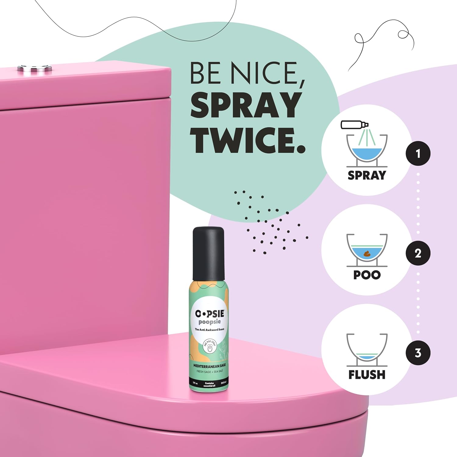 Oopsie Poopsie Mediterranean Sage Toilet Spray