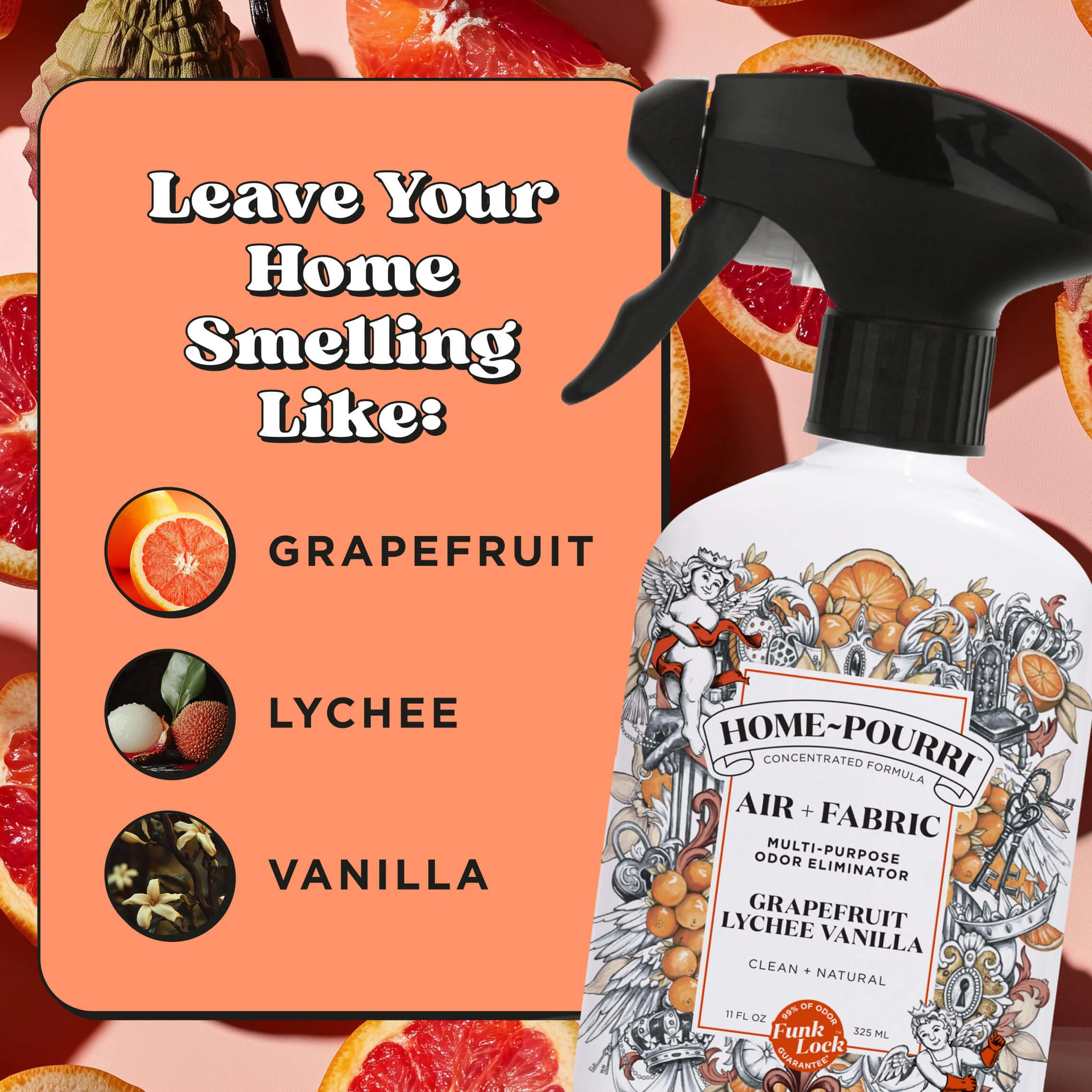 Home Pourri Grapefruit Lychee Vanilla Room Spray